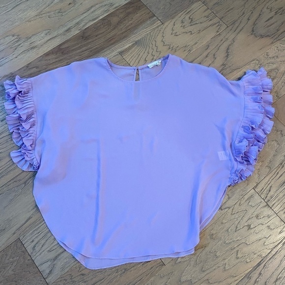 Lavender Ruffle Shirt - Picture 2 of 4